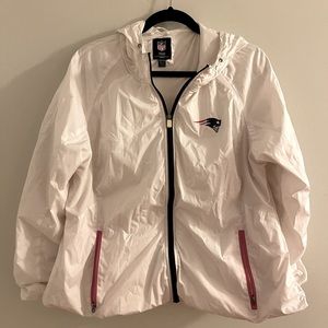 NE Patriots RainJacket White